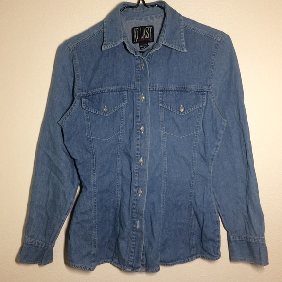 AT LAST NY Imitation Denim Outerwear - Picture 1 of 5